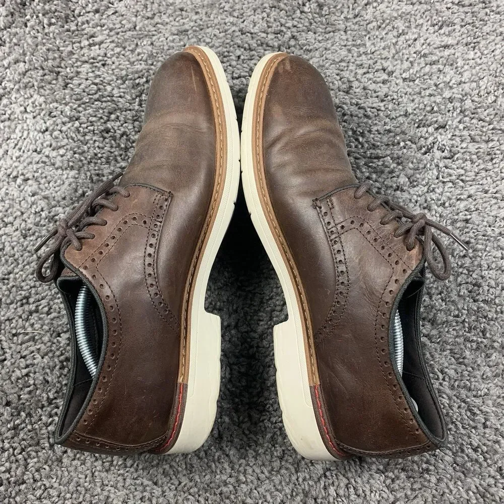 Cole Haan Grand Go-To Brown Leather Comfort Oxfords Shoes Mens 11 M C35083